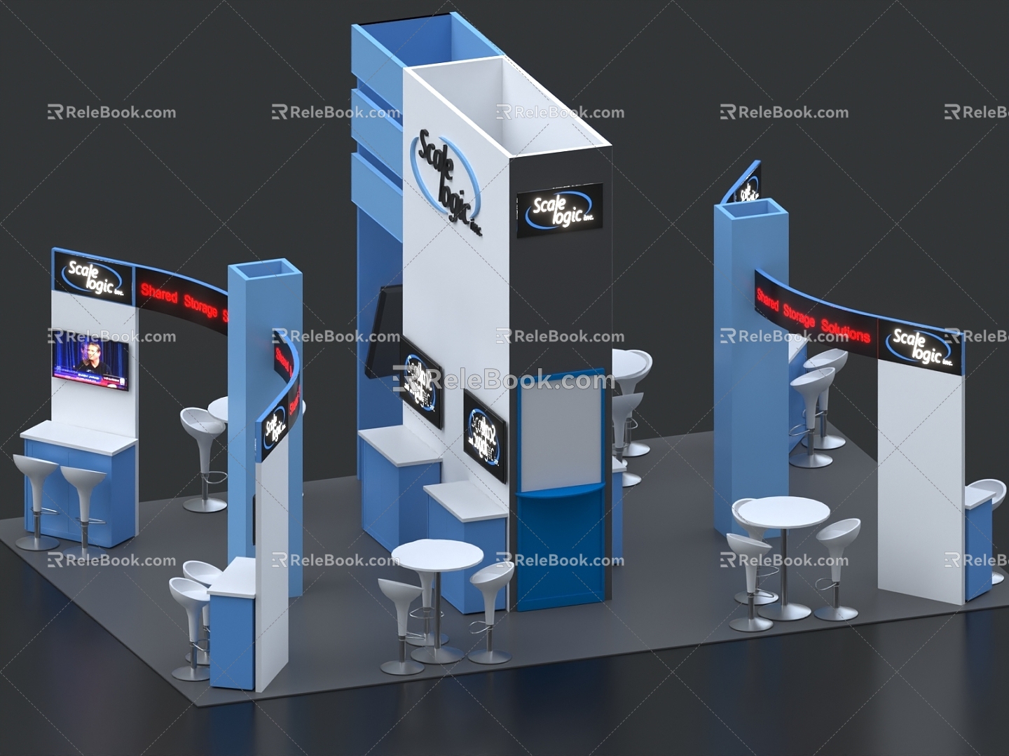 Booth Exhibition Area Exhibition Cabinet Display Exhibition Military Science and Technology Exhibition Exhibition Hall Expo Science and Technology Booth 3d model