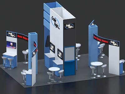 Booth Exhibition Area Exhibition Cabinet Display Exhibition Military Science and Technology Exhibition Hall Expo Science and Technology Booth 3d model