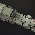 Military Green Heavy Duty Utility Truck Featuring Multiple Wheels And Robust Build