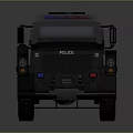 SWAT Military Armored Vehicle Featuring Black Exterior And Tactical Lights