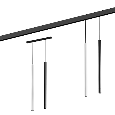 Modern tube chandelier 3d model Modern tube chandelier 3d model