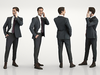 Modern men call office men 3d model