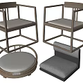 Modern Single Chair Designs with Wooden Frame and Comfortable Gray Cushion