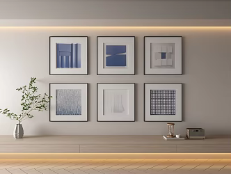Hanging picture abstract picture 3d model