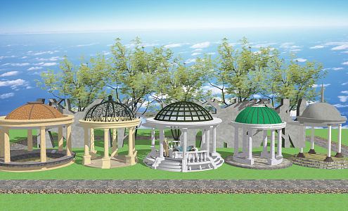 European-style Pavilion 3d model