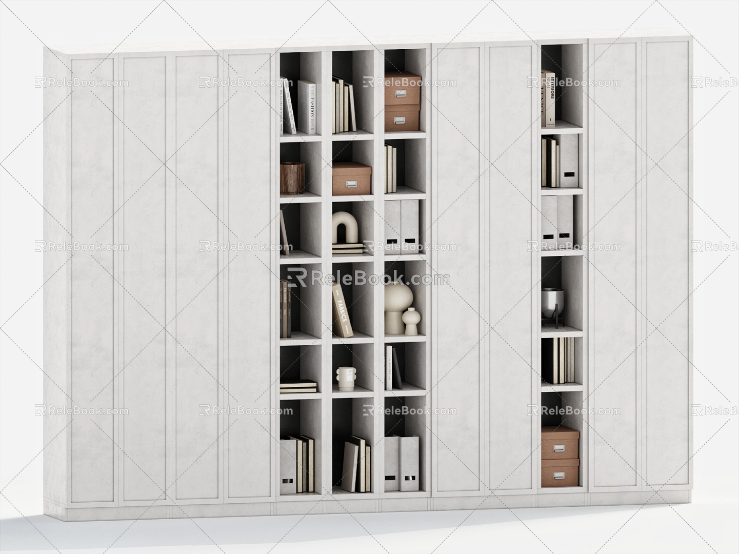 Bookcase High Cabinet Decorative Cabinet 3d model