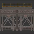 Three Sturdy Industrial Metal Platform Equipment With Frame Roof And Guardrail