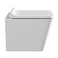 Modern White Sleek Toilet With Smooth Surface And Contemporary Design Elements 3d model