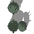 Modern Ding Hot Pot Five-grid Ruding 3d model