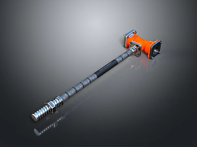 Heavy Duty Orange Handle Claw Hammer With Metal Head And Anti Slip Grip Design 3d model