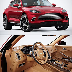Car Aston Martin DBX Interior Luxury Brand 3d model