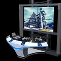 Commercial Control System Equipment With Large Display Screen And Industrial Plants Monitoring