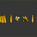Various States of Banana Fruits with Whole Peeled and Peel Varieties