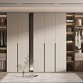 Modern Wardrobe Interior Design with Glass Doors Hanging Rods and Storage Drawers
