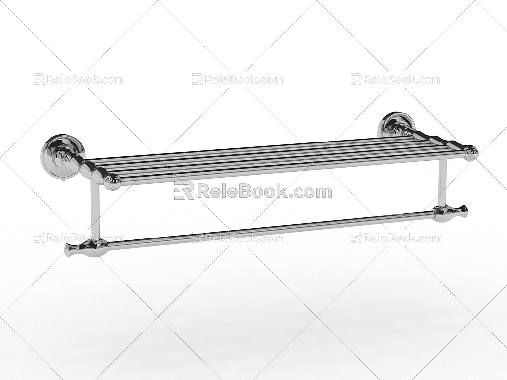 Modern Towel Bar 3d model