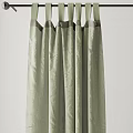 Light Green Curtains With Lustrous Fabric And Tie Back For Home Window Decor