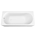 White Freestanding Bathtub Interior Design With Rectangular Shape And Smooth Surface 3d model