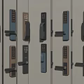 Modern door handle smart door lock password lock door handle 3d model