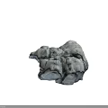 Natural Rock Formation With Detailed Rough Textured Surface In Outdoor Scene 3d model