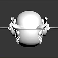 Silver Mechanical Cat Ear Helmet with Metallic Texture and Spiked Details