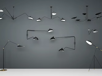 Modern lighting combination lamps 3d model