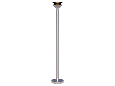 Modern Minimalist Floor Lamp with Sleek Metal Stand and Stylish Head 3d model