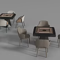 Card And Board Games Entertainment Space With Modern Gaming Tables And Cozy Chairs