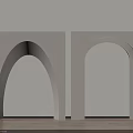 Architectural Components With Arched Design In Light Beige For Modern Wall Decor 3d model