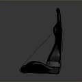 Black Racing Single Chair With Safety Straps And Modern Sporty Design