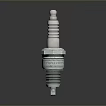 Automotive Spark Plug Featuring Metal Threaded Body Ceramic Insulator And Shiny Electrode
