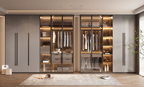 Modern wardrobe 3d model