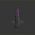Vibrant Pink And Blue Aquatic Fish With Long Whiskers And Metallic Reflective Body