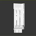 White Decorative Column Featuring Classical Design Ornate Base And Crown Molding Details