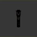 Vintage Revolver With Metallic Body Cylinder Magazine And Black Brown Grip