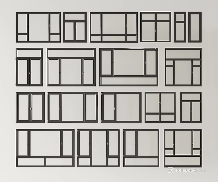 Different Types Of French Windows Design Ideas For Modern Home Interiors 3d model 