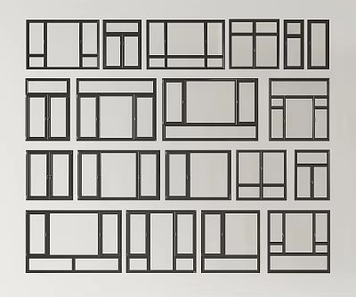 Different Types Of French Windows Design Ideas For Modern Home Interiors 3d model