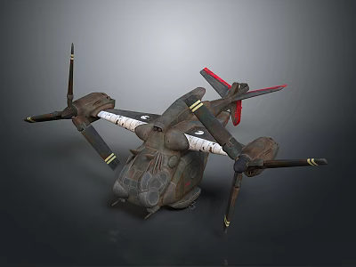 Futuristic Aerial Vehicle for Space Exploration with Multiple Propellers and Advanced Wing Structure 3d model