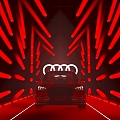 Car Audi listing activity aisle exit car lights spotlights red cool tide black red activity light show 3d model