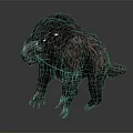 Mythical Furry Creature Character with Thick Fur Sharp Claws and Standing Posture 3d model
