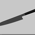 Professional Sharp Kitchen Cooking Knife With Black Handle And Stainless Steel Blade