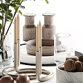 Modern table cutlery combination 3d model