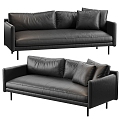 Normann leather multiplayer sofa 3d model