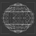 Tech Exhibition Hall Featuring Black Spiked Metal Sphere With Intricate Mechanical Details