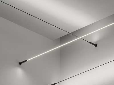 Modern Slim Wall Lamps with Corner-Mounted Sleek Design and Soft White Light Illumination 3d model