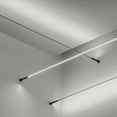 Modern Slim Wall Lamps with Corner-Mounted Sleek Design and Soft White Light Illumination 3d model