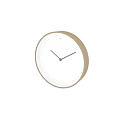 Modern Minimalist Wall Clock With Gold Brass Frame White Dial And Black Hands