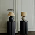 Middle-ancient style table lamp 3d model