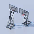 Outdoor Sports Equipment Adjustable Portable Basketball Hoops With Durable Backboard And Stable Base