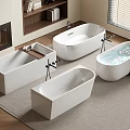 Modern Freestanding Bathtubs In Multiple Styles With White Design And Interior Setting
