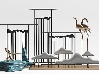 New Chinese-style Ornaments Combination Ornaments 3d model